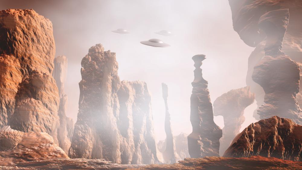 Martian landscape wallpaper