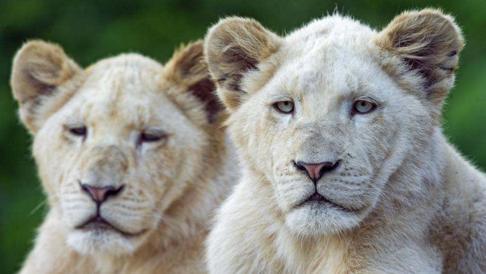 White lions wallpaper