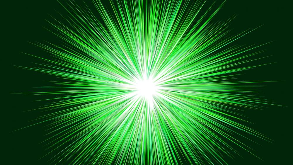 Green fireworks abstraction - backiee