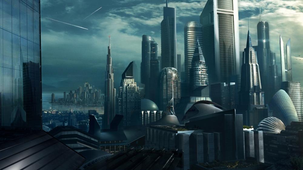 Futuristic skyscrapers wallpaper