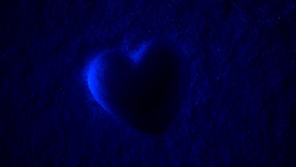 Dark blue heart wallpaper