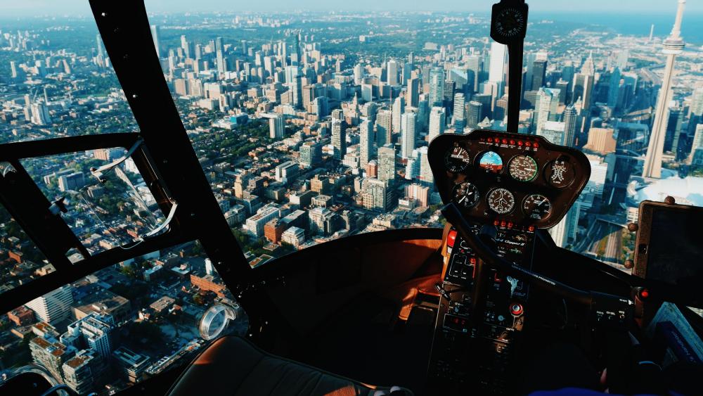 View of Toronto from a Helicopter wallpaper