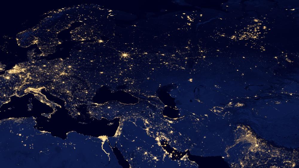 Night Lights of Europe, Western & Central Asia 2012 wallpaper