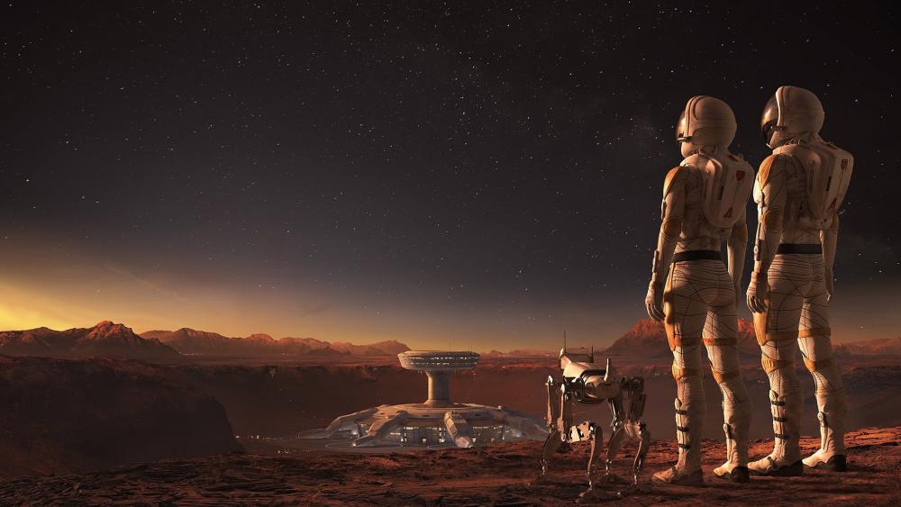Colonization of Mars Sci-fi art wallpaper
