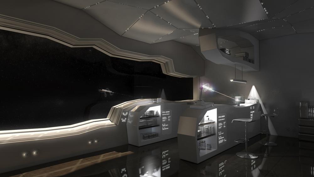Starship interior wallpaper
