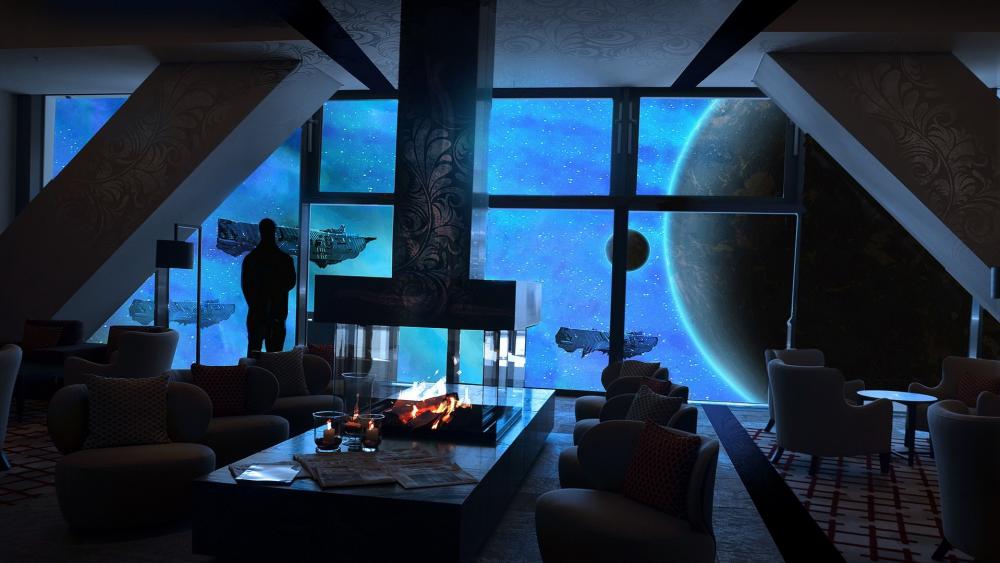 Cosy starship wallpaper