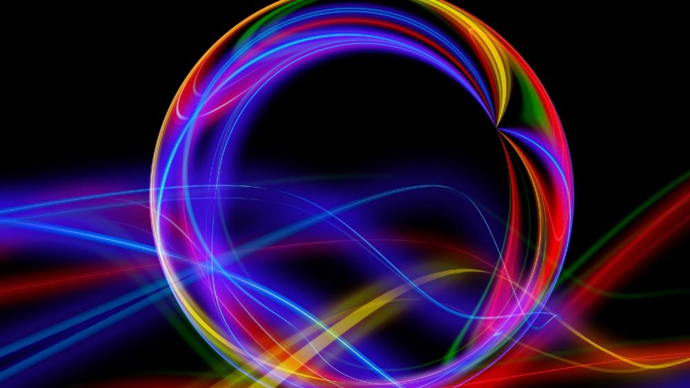 Rainbow energy ball wallpaper