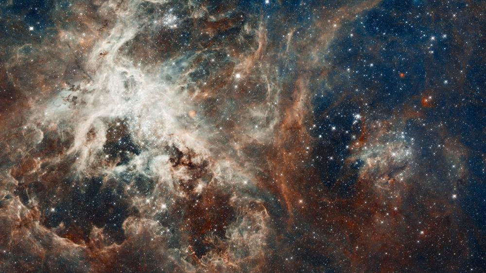 Hubble's Panoramic View of a Turbulent Star-making Region wallpaper