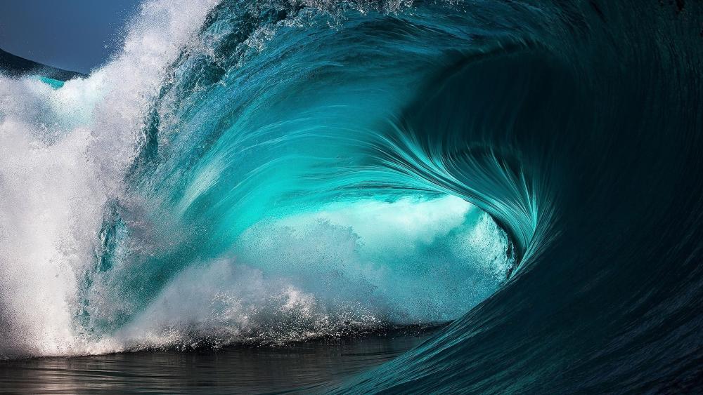Blue wave wallpaper