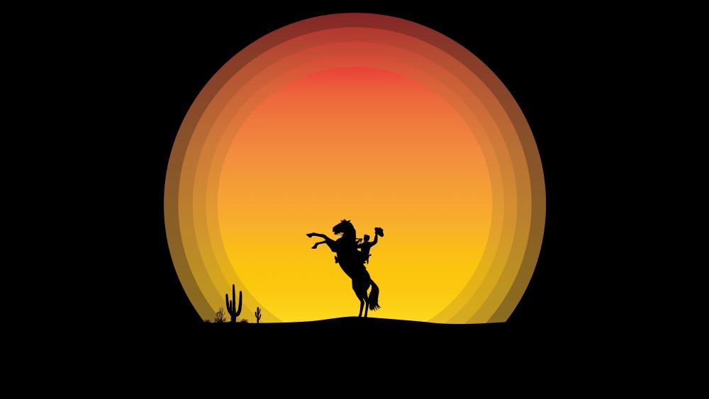 Cowboy Silhouette wallpaper