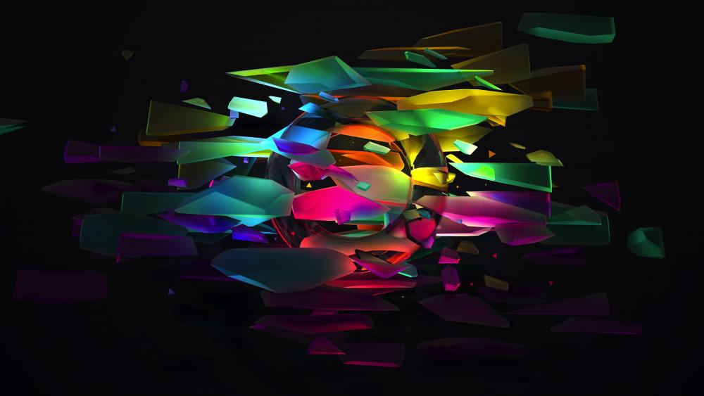 Colorful 3D abstraction wallpaper