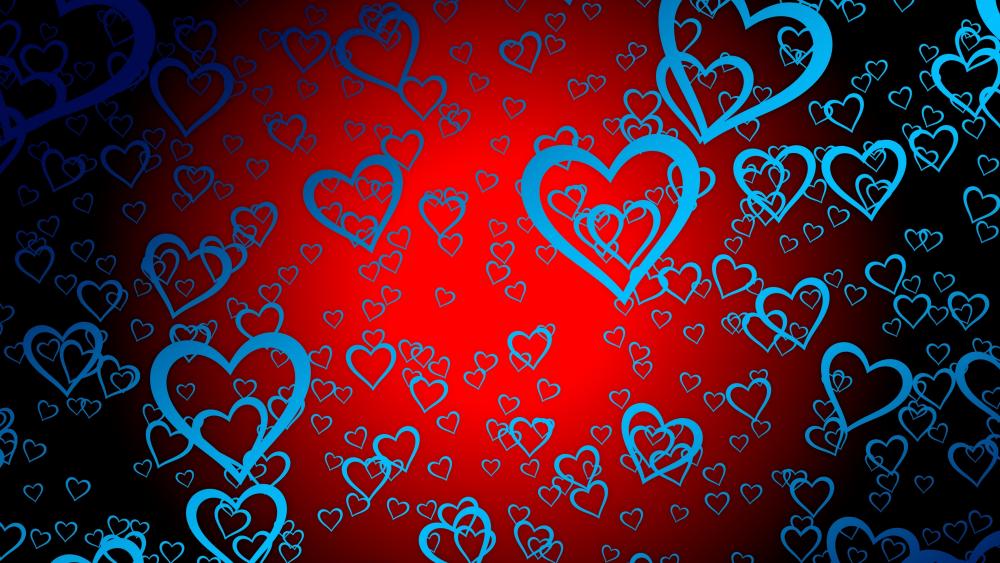 Blue hearts wallpaper - backiee