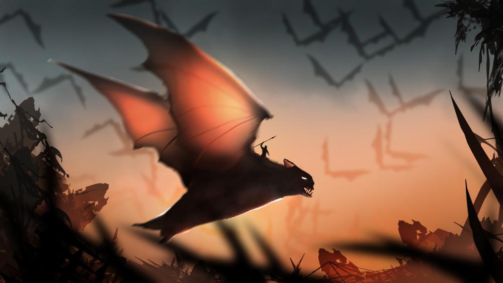 Magical bat wallpaper