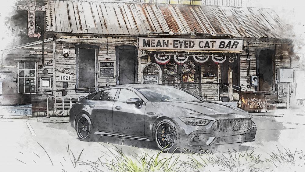 Mercedes-Benz drawing wallpaper