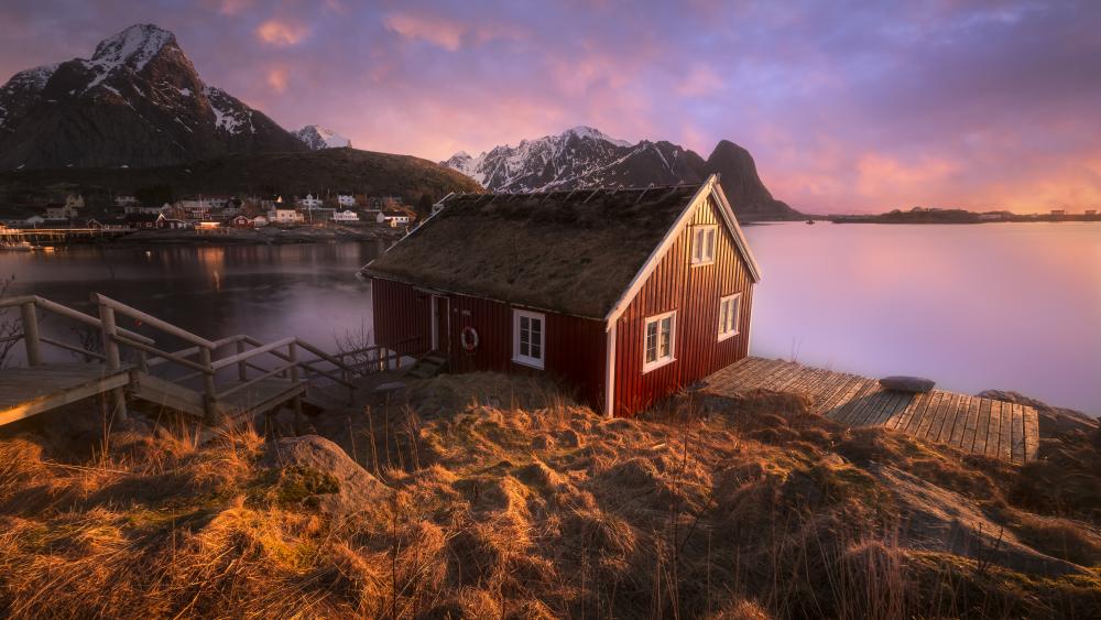 Fishermans Village of Reine wallpaper