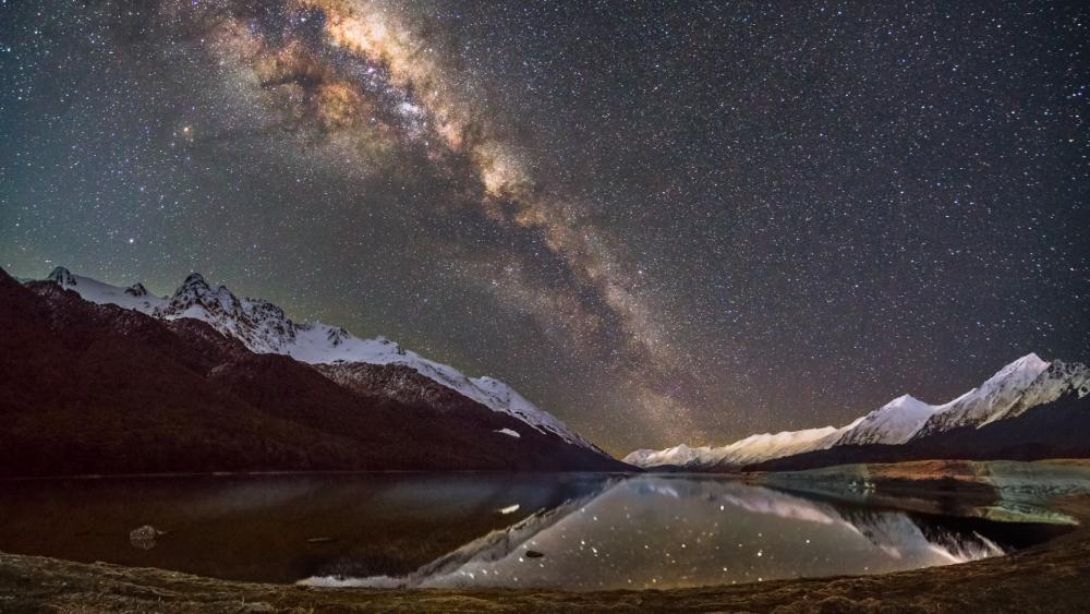 The Milky Way Over the Mavora Lakes (New Zealand) wallpaper