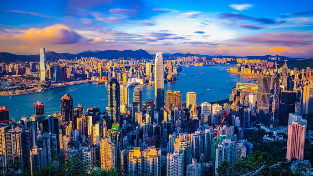 Hong Kong view from Victoria Peak wallpaper