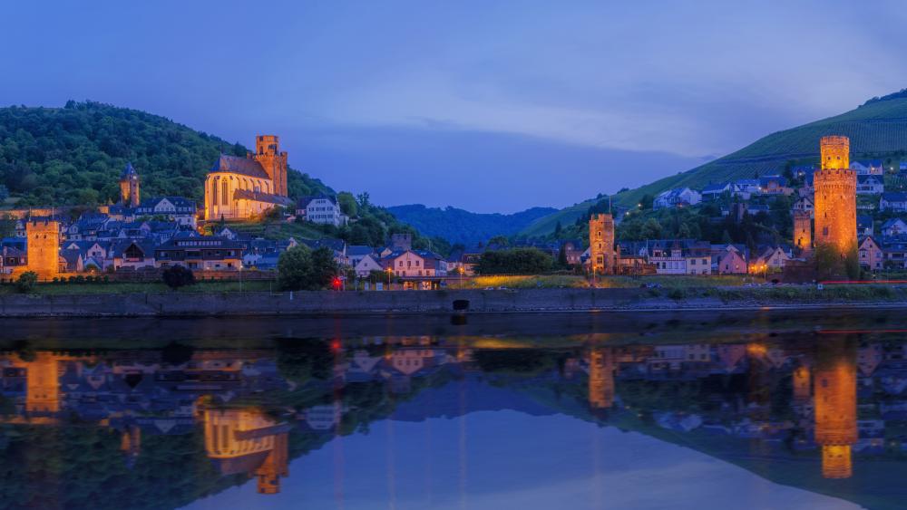 Oberwesel from River Rhine wallpaper