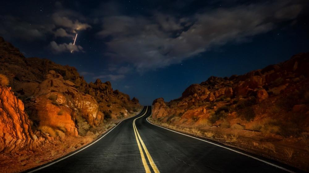 Desert road wallpaper