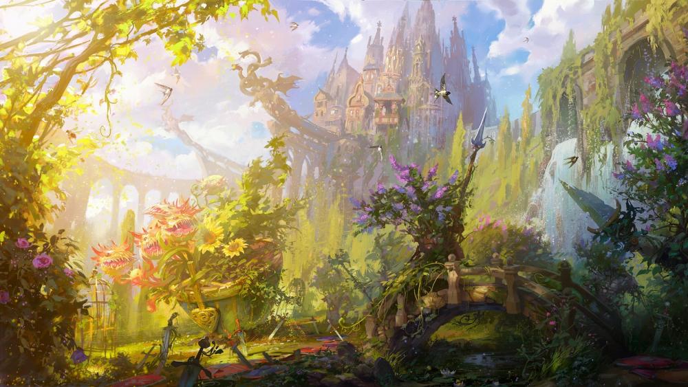 Summer fantasy art wallpaper