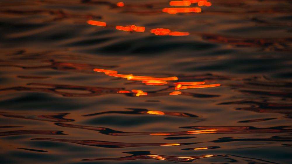 Red water ripples wallpaper