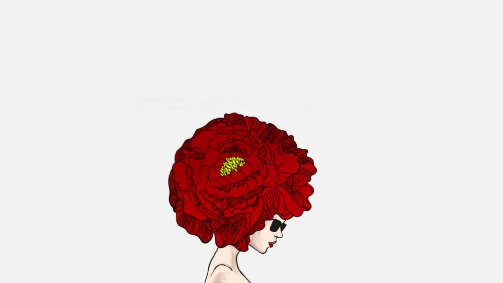 Flower hair wallpaper