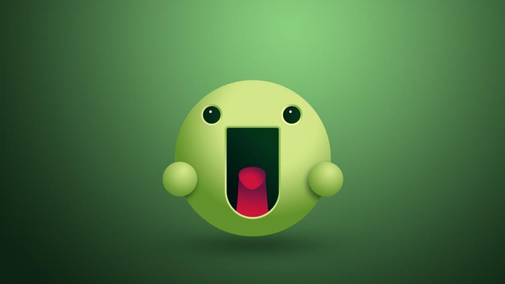 Green Smiley wallpaper