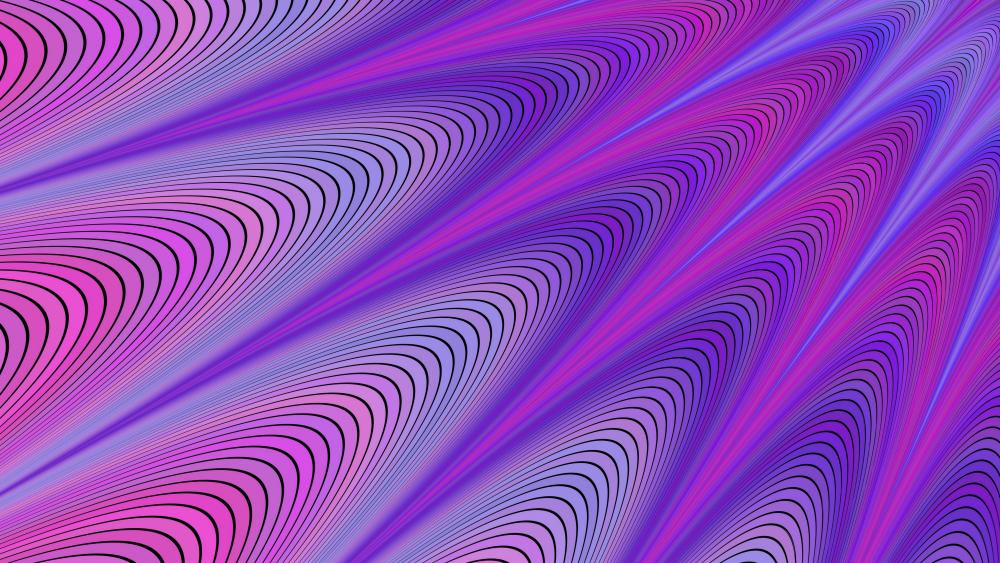 Purple wavy fractal art wallpaper