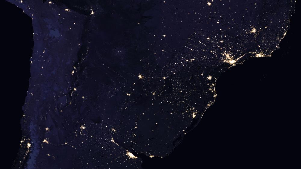 Night Lights of Southern South America 2016 wallpaper