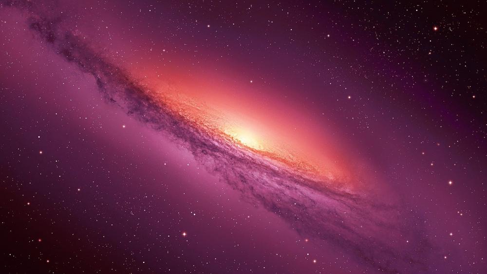 Pink spiral galaxy wallpaper