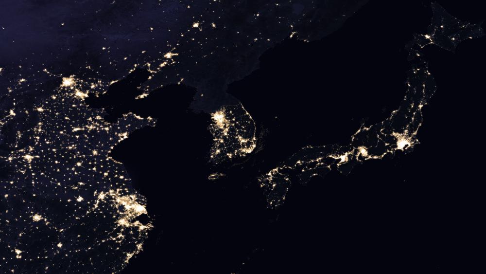Night Lights of China, Korea & Japan 2016 wallpaper