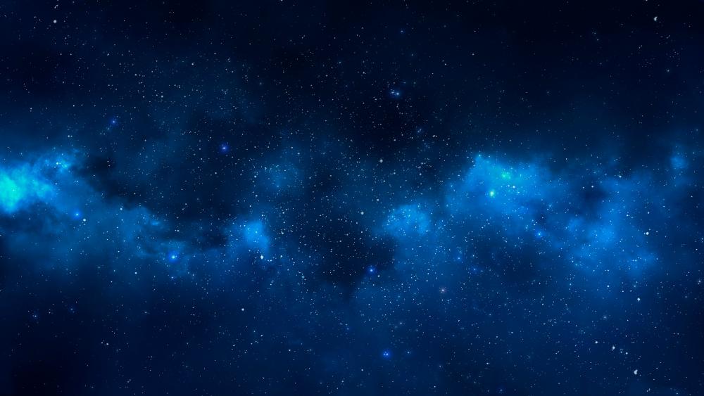Blue nebula wallpaper