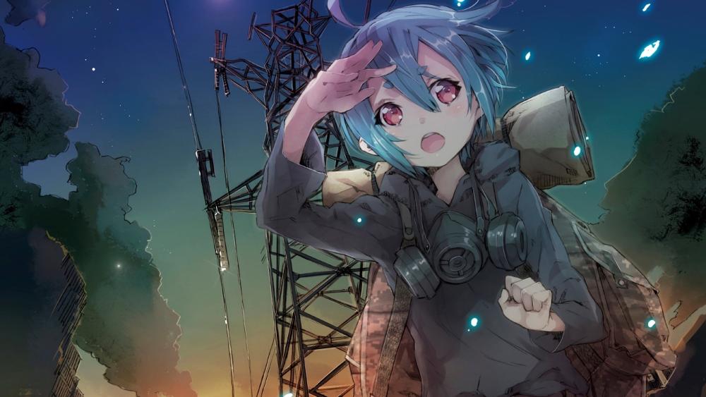 Anime girl soldier wallpaper