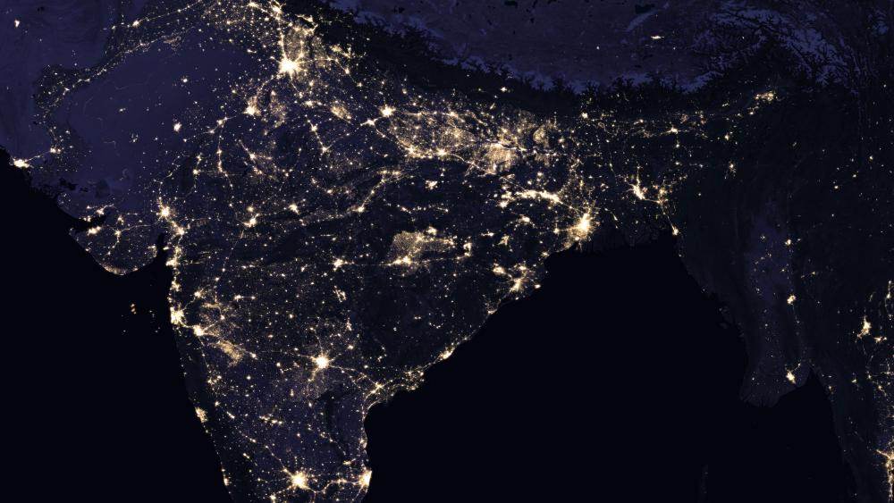 Night Lights of India 2016 wallpaper