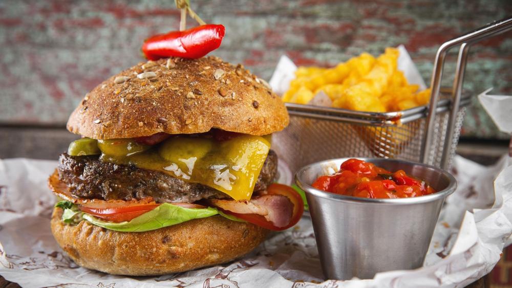 Chili burger wallpaper