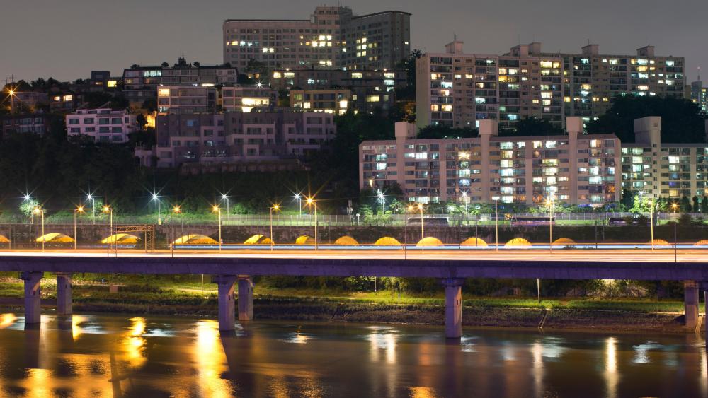 Riverside Expressway & the Han River wallpaper