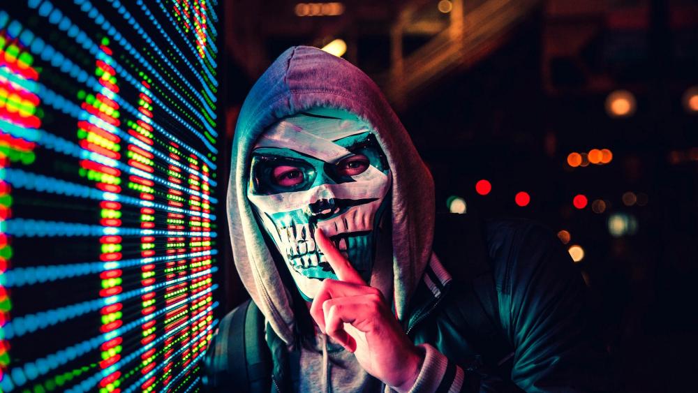 skullfull mask boy wallpaper