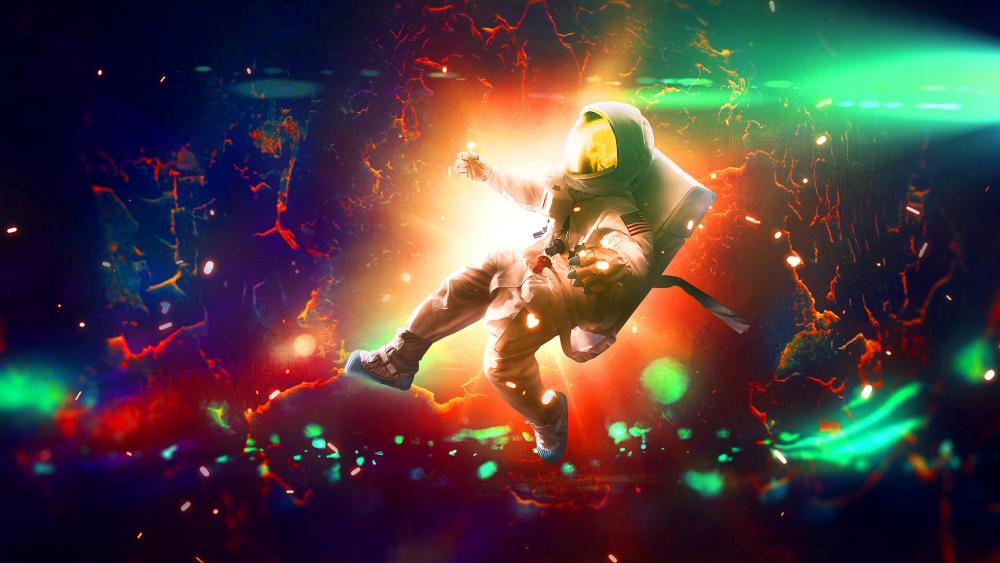 Astronaut in the wormhole wallpaper
