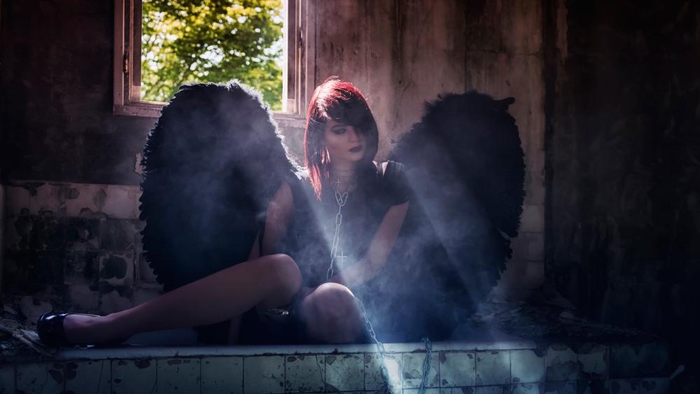 Gothic dark angel wallpaper
