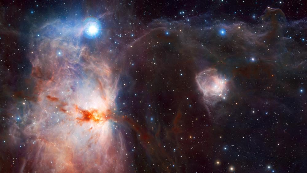 The Flame Nebula & the Horsehead Nebula wallpaper