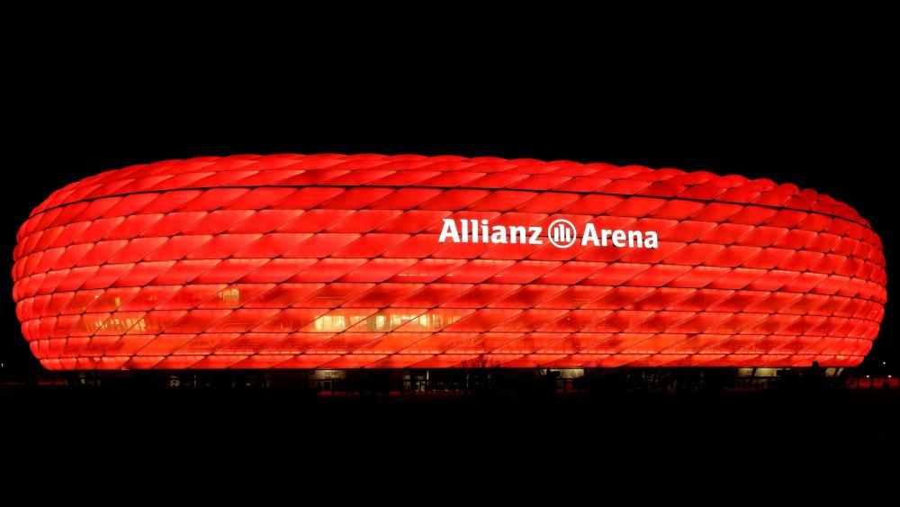 Allianz Arena Red Illumination wallpaper