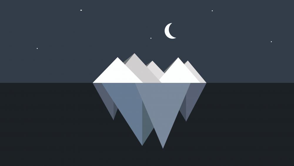 Minimal iceberg wallpaper
