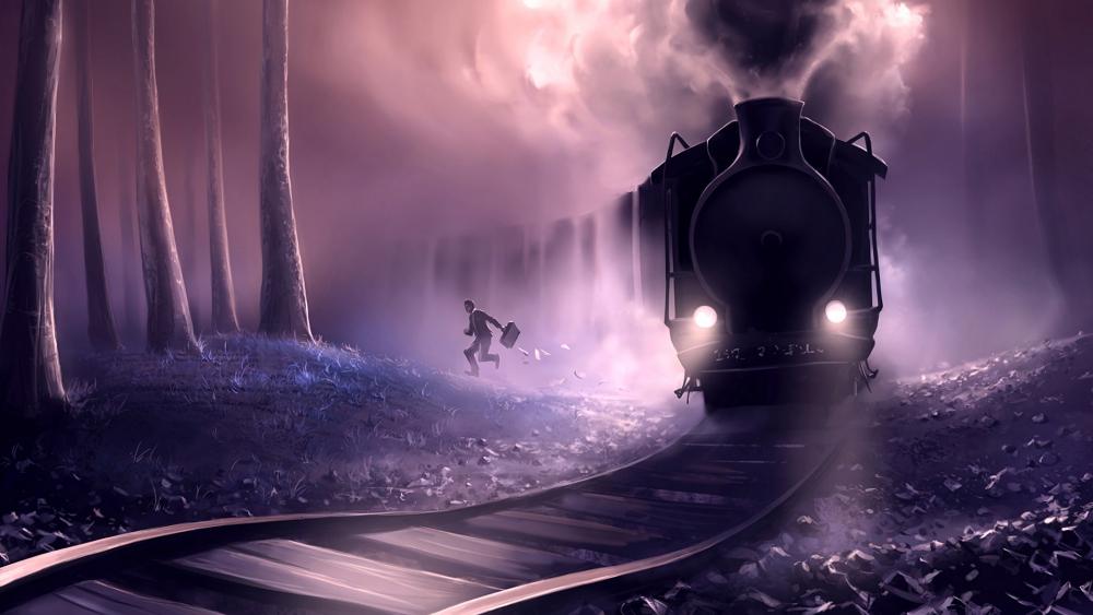 Escaping from train wallpaper