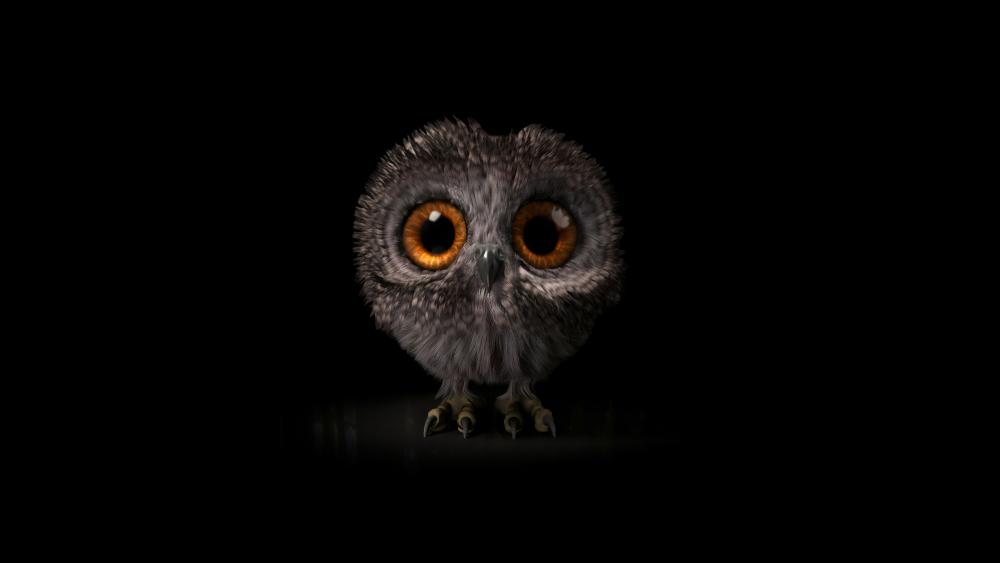 Cute little owl wallpaper