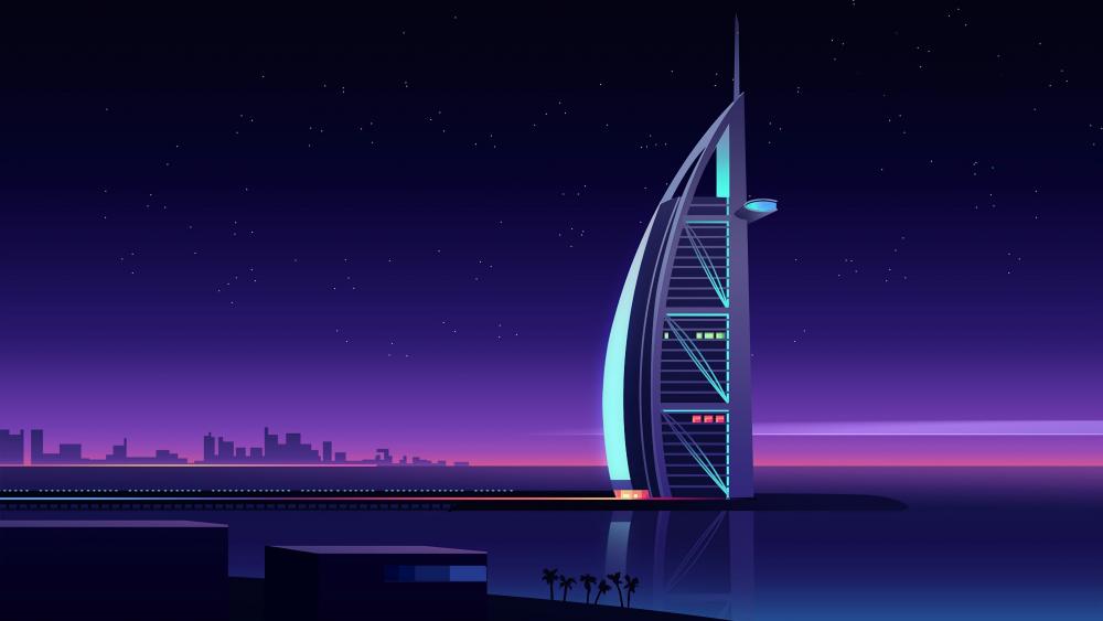 Burj Al Arab fantasy art wallpaper