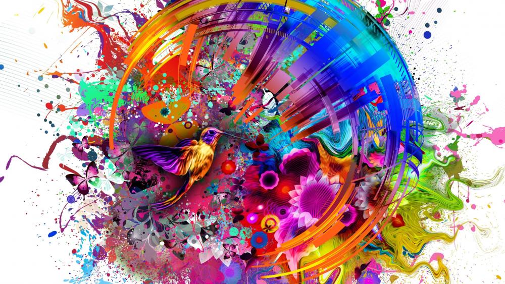 Colorful digital art wallpaper