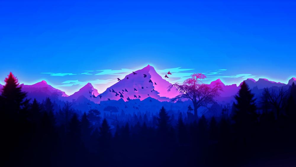 Purple Mountain wallpaper