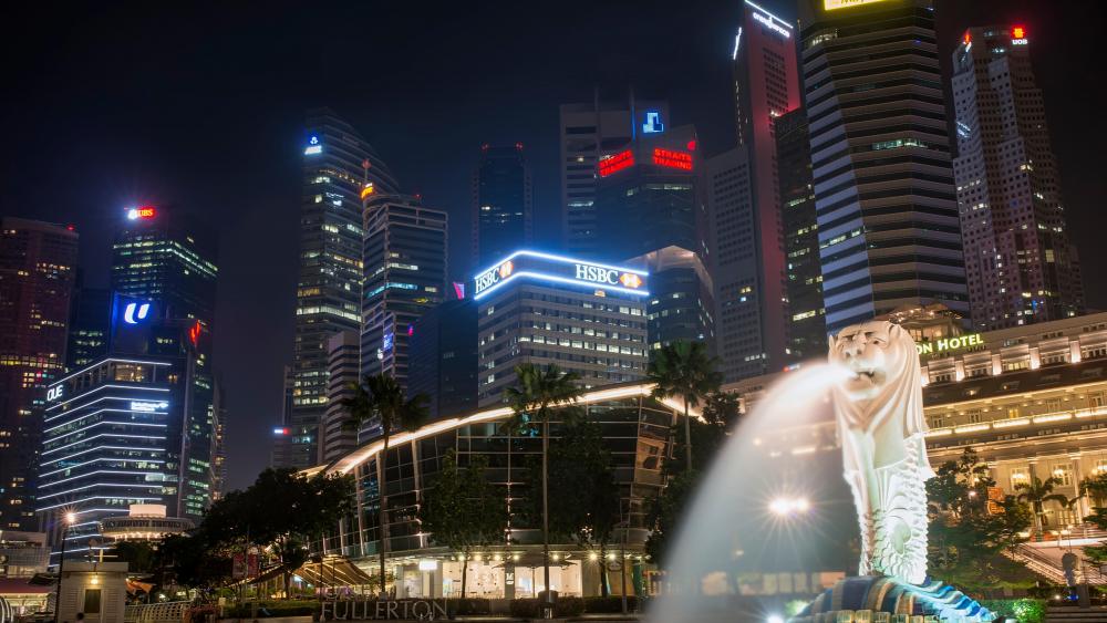 The Merlion in Singapore  wallpaper