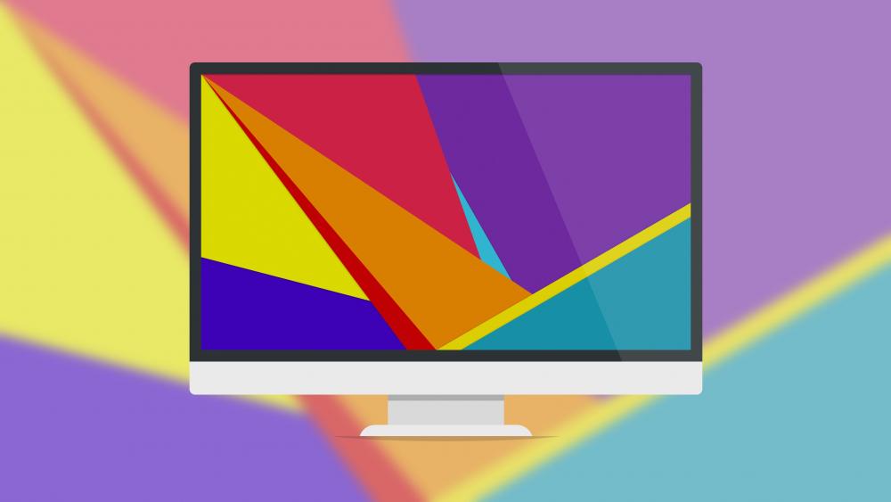Colorful screen minimal art wallpaper