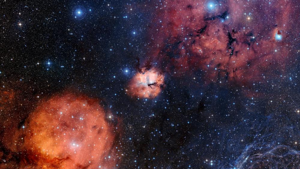 Wide-Field View of the Gum 15 Star-Formation Region wallpaper